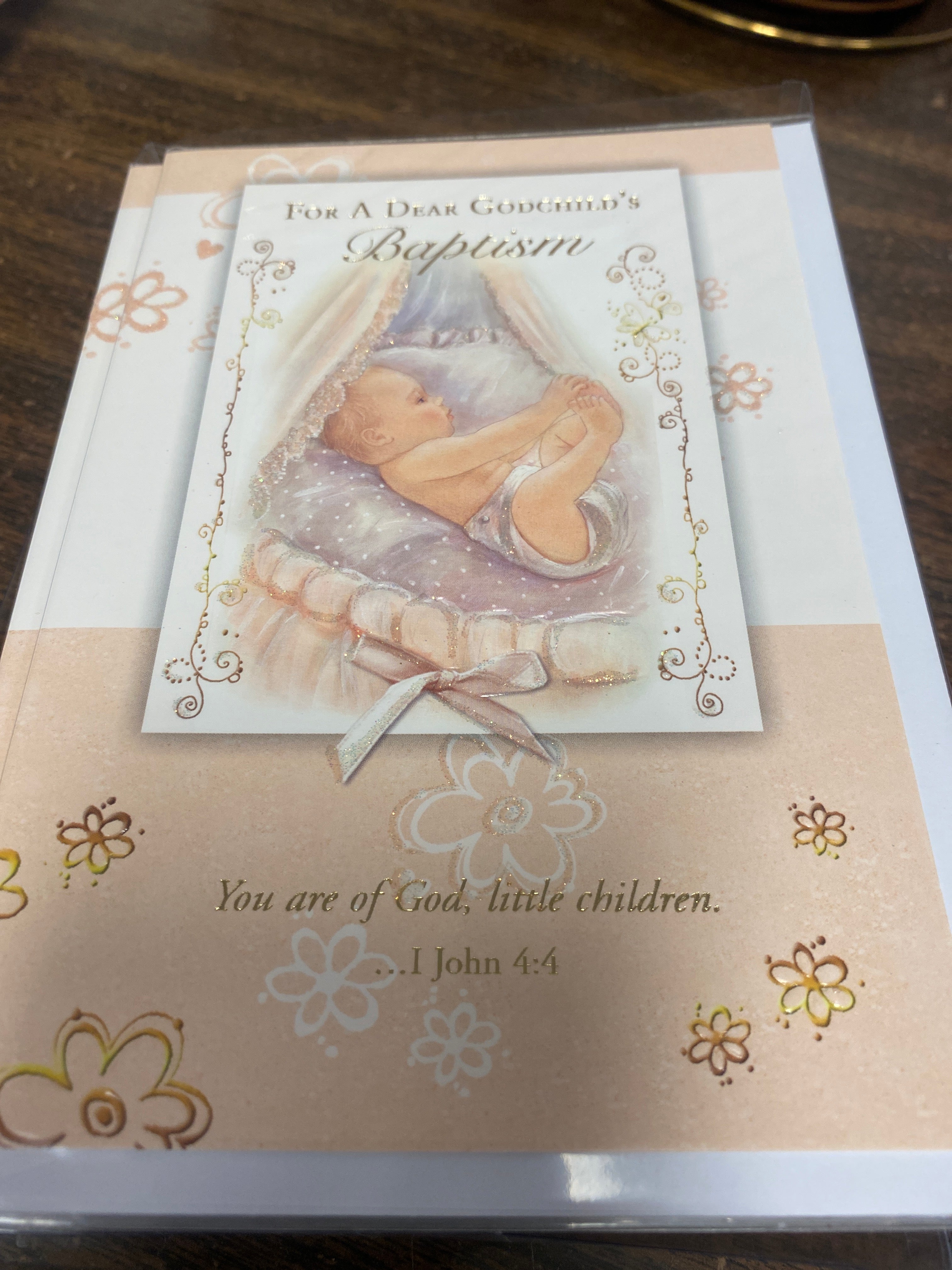 For A Dear Godchild's Baptism Greeting Card