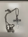 Amazing Grace Cross Stainless Steel Necklace
