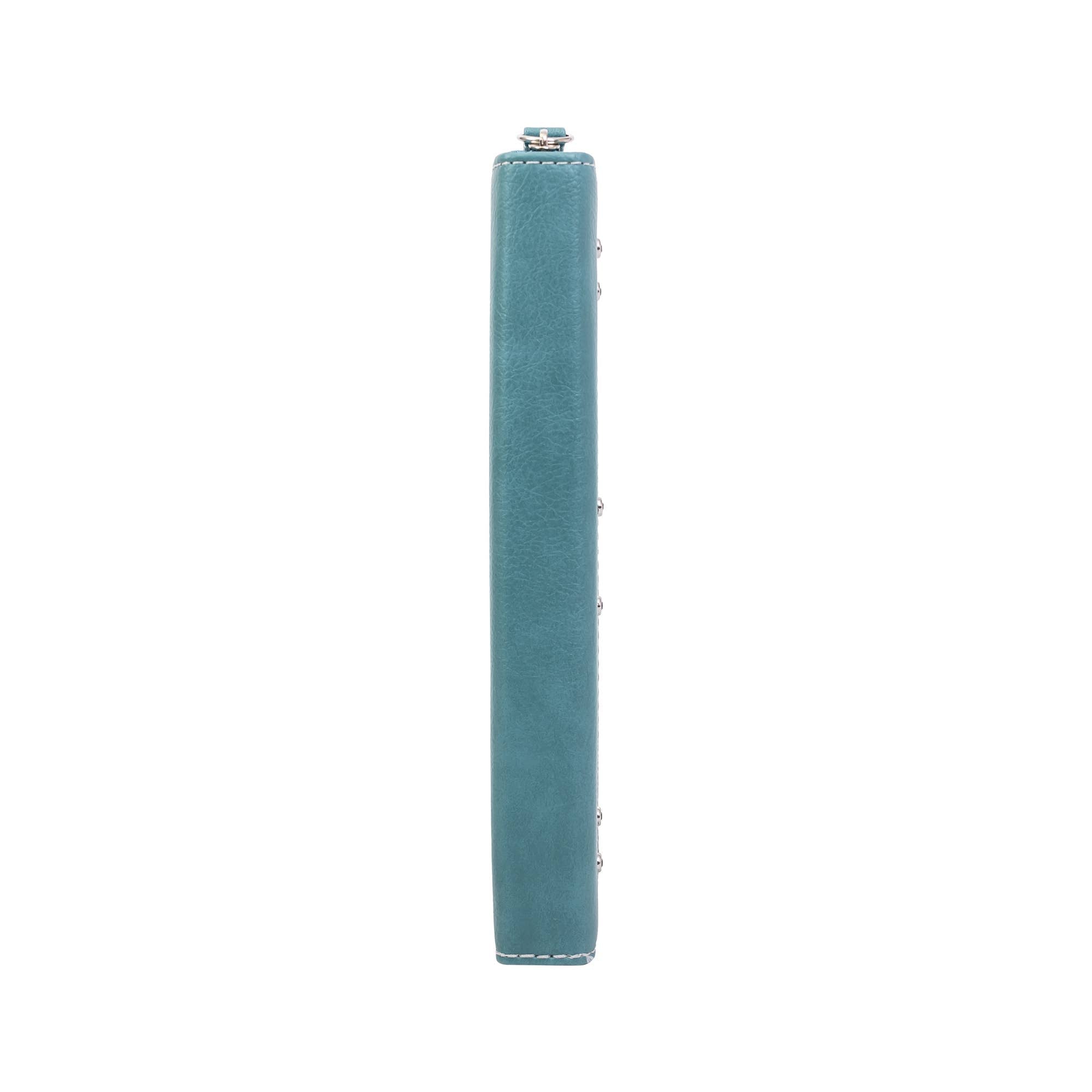 Zippered Journal: Teal tile w/Gem