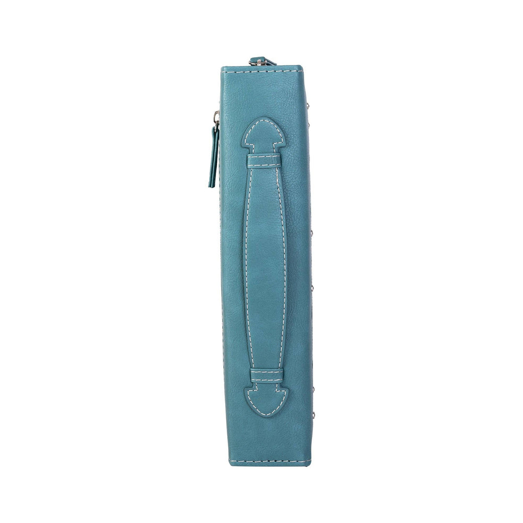 Divine Details: Bible Cover - Teal Tile w/Gem: Large