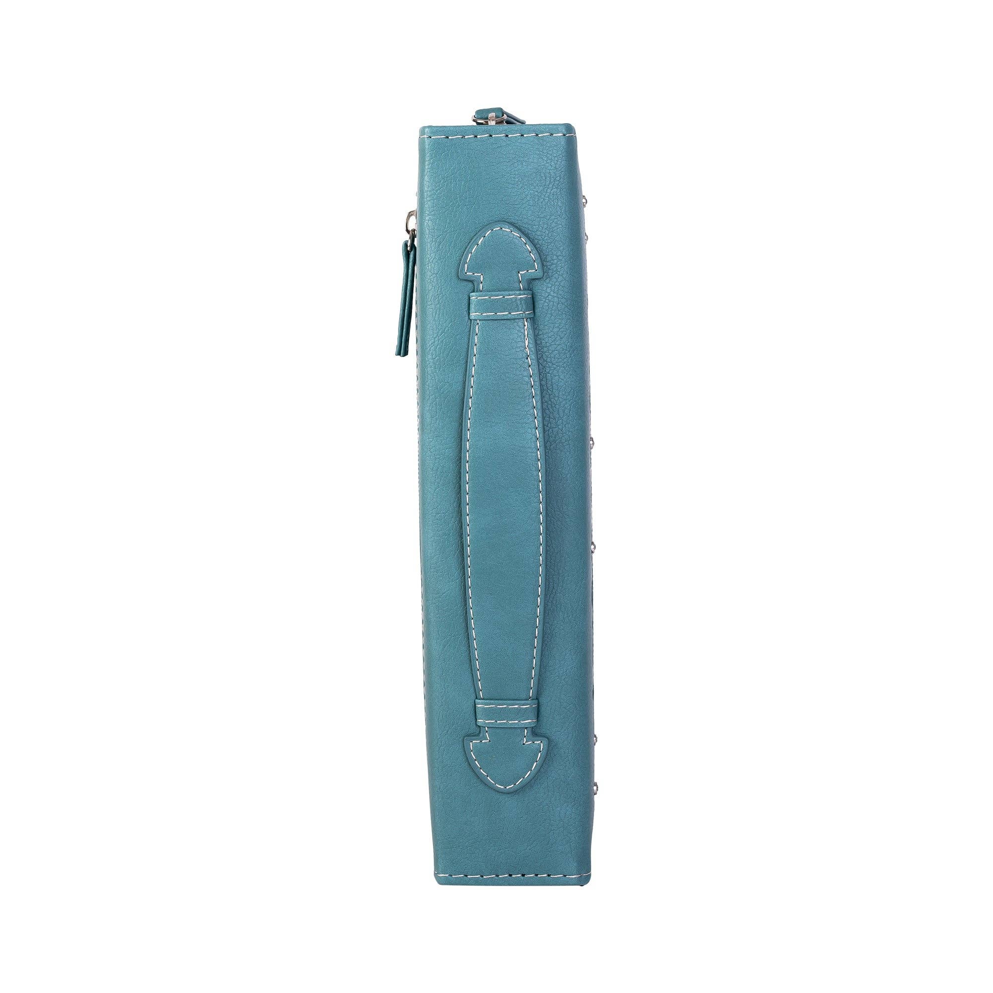 Divine Details: Bible Cover - Teal Tile w/Gem: Large