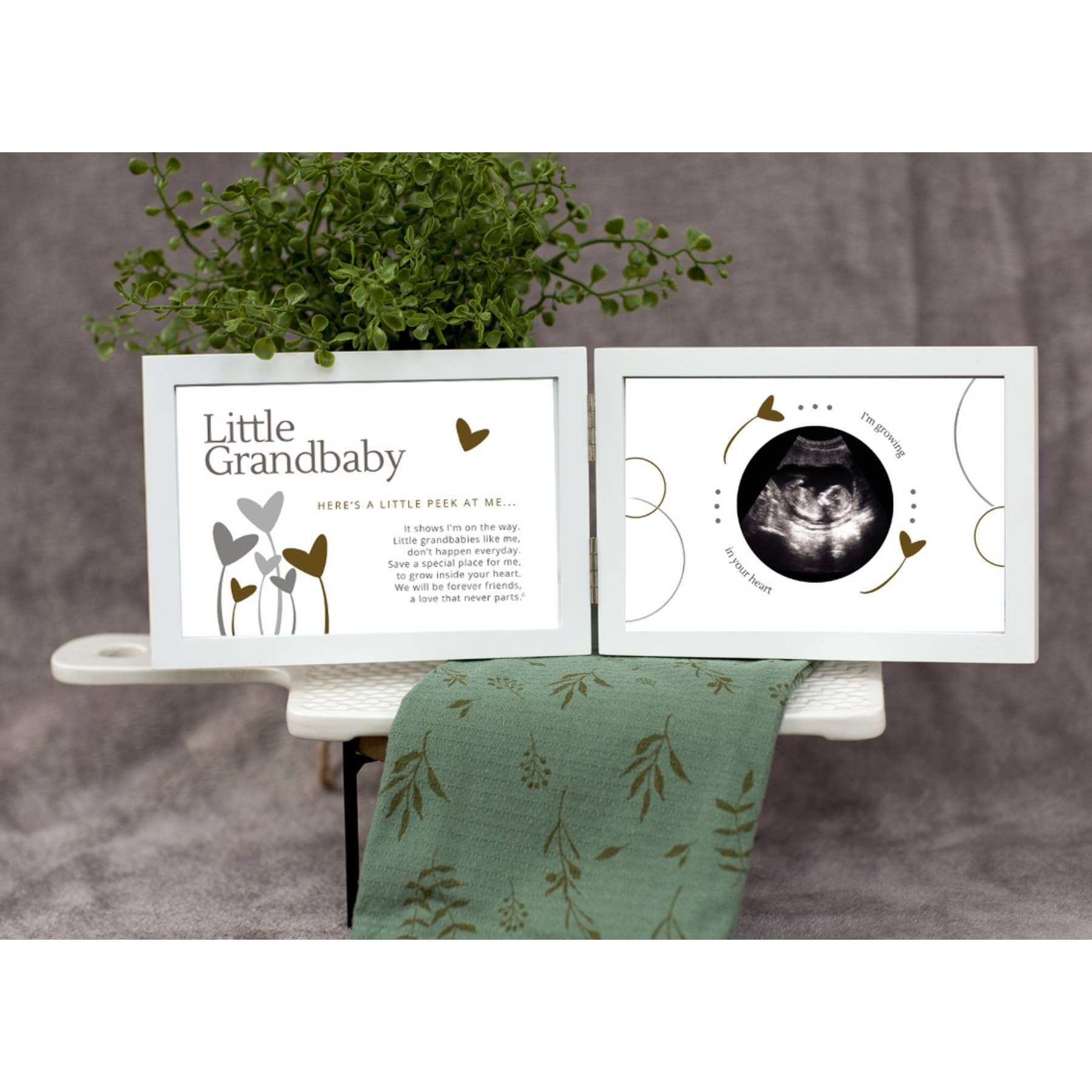 Little Grandbaby Ultrasound Heart Grandparent Picture Frame