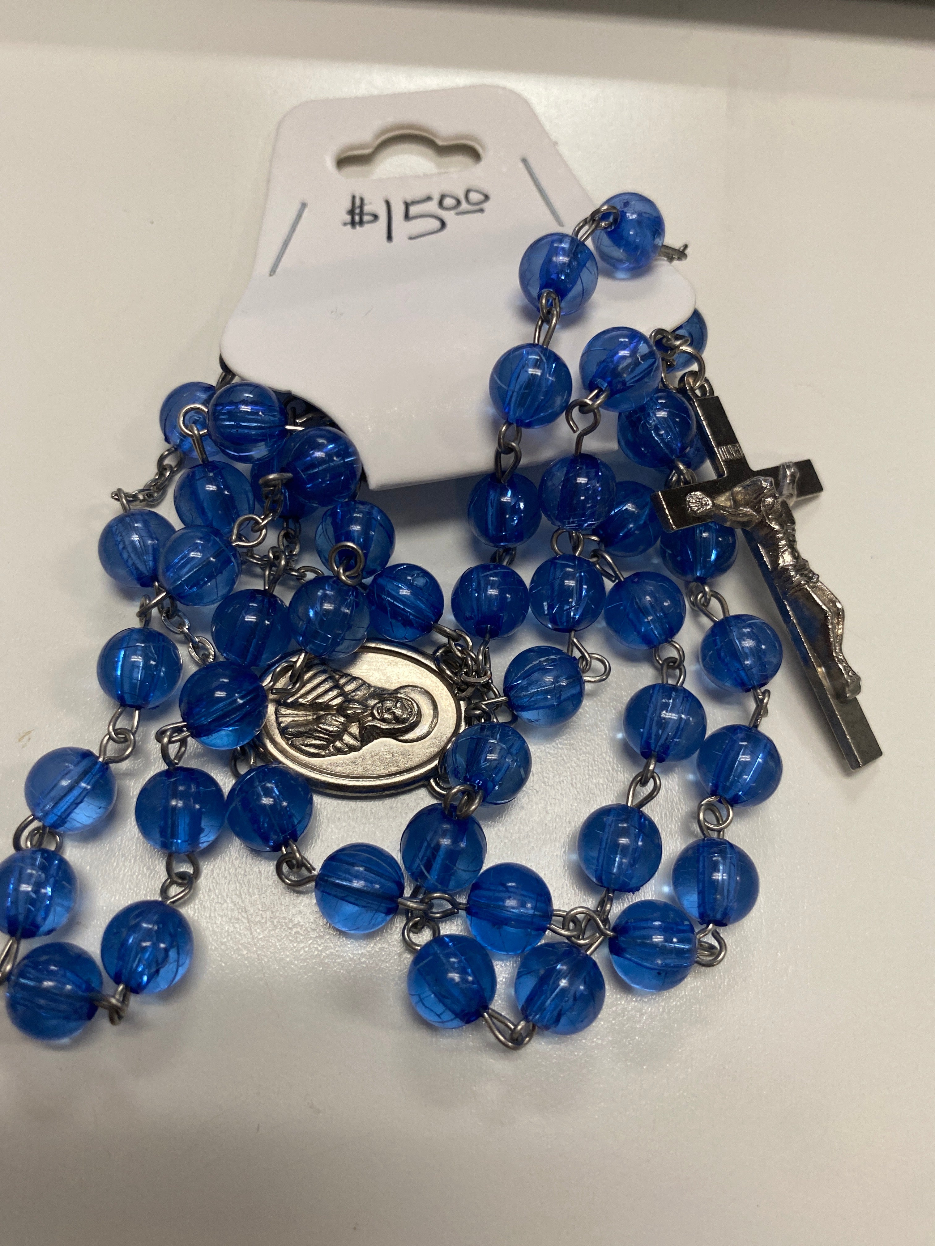 Blue Bead Rosary