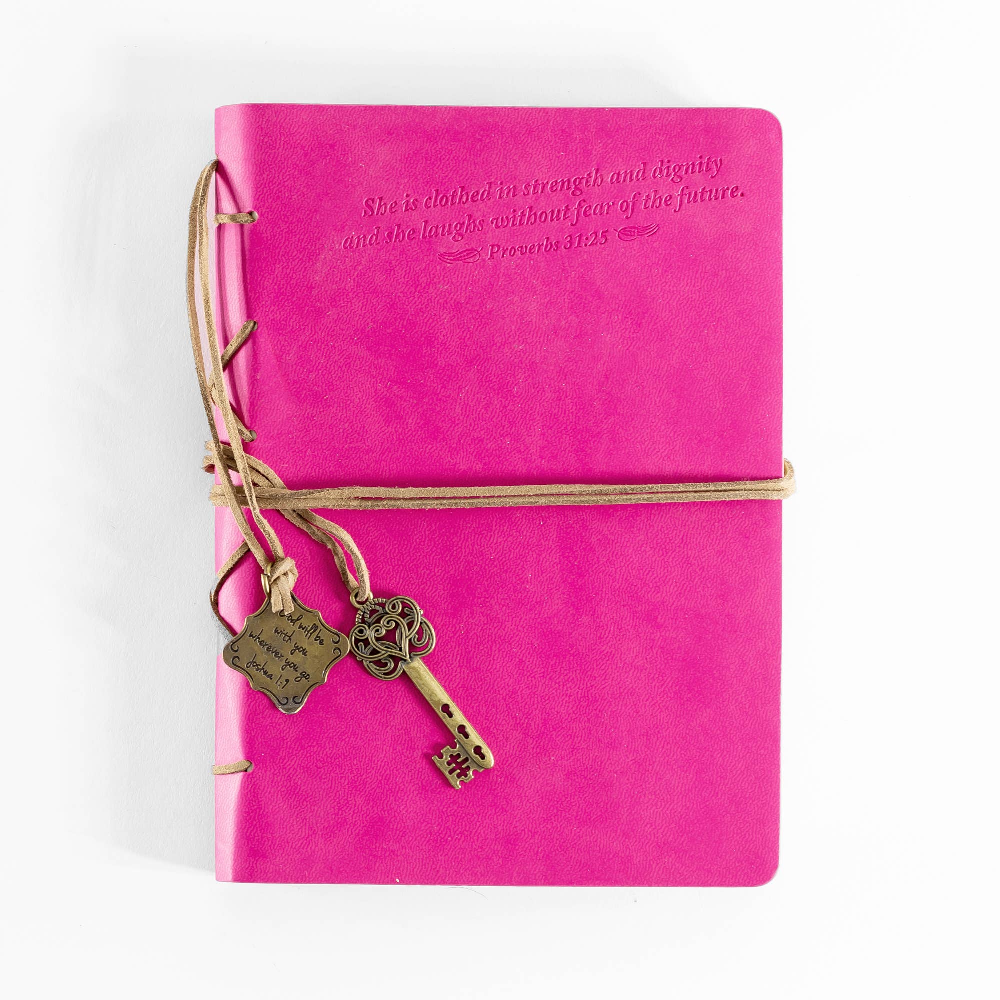 Faux Leather Journals: Man Of God With Cross Charm Black