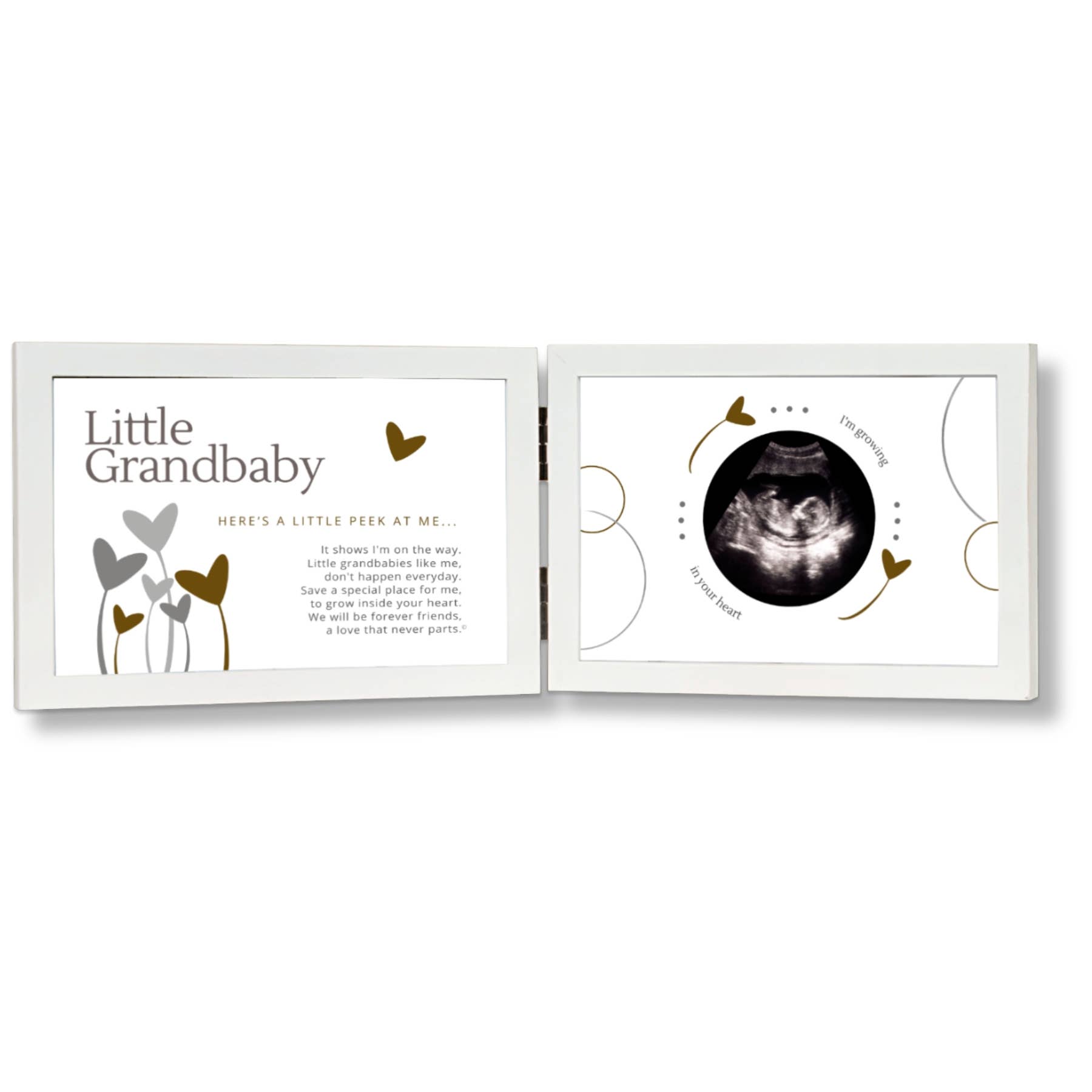 Little Grandbaby Ultrasound Heart Grandparent Picture Frame