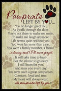 Pawprints Left By You Pet Memorial Wall Plaque