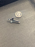 Classic Silver Cross Lapel Pin