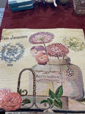 Vintage Floral Canvas Tote Bag Large (Purple Dandelion Flowers)