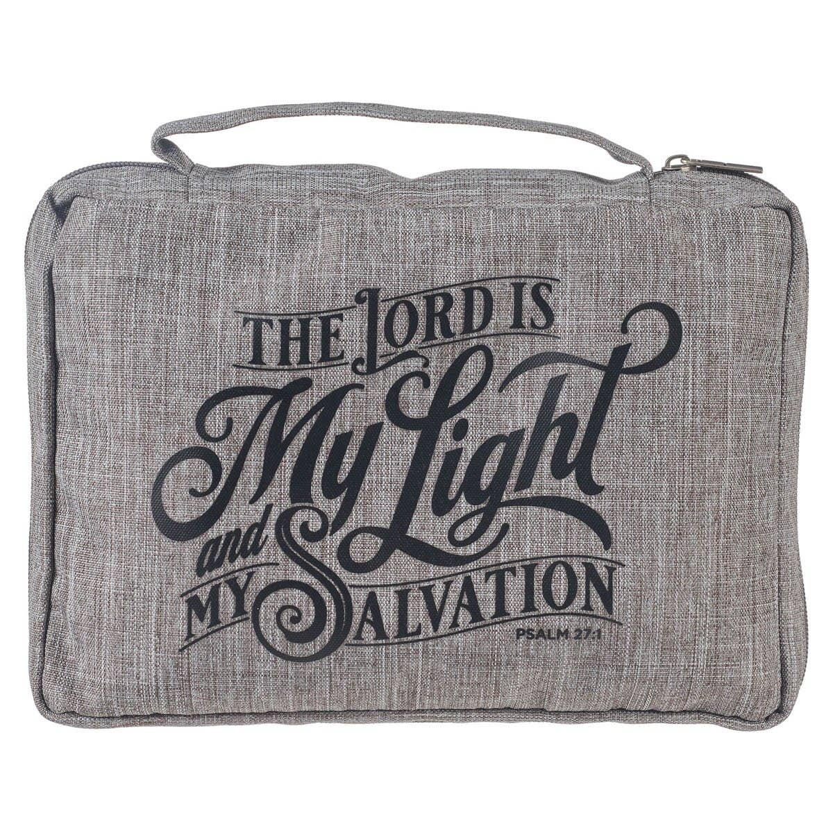 Bible Cover Value Gray The Lord is My Light Ps. 27:1: Large