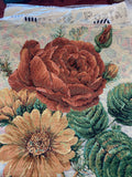 Vintage Floral Canvas Tote Bag Large (Rich Rose)