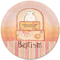 Baptism Cake with Scripture Paper Plate