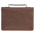 Bible Cover Classic Brown Names of Jesus Isa. 9:6 L: Large