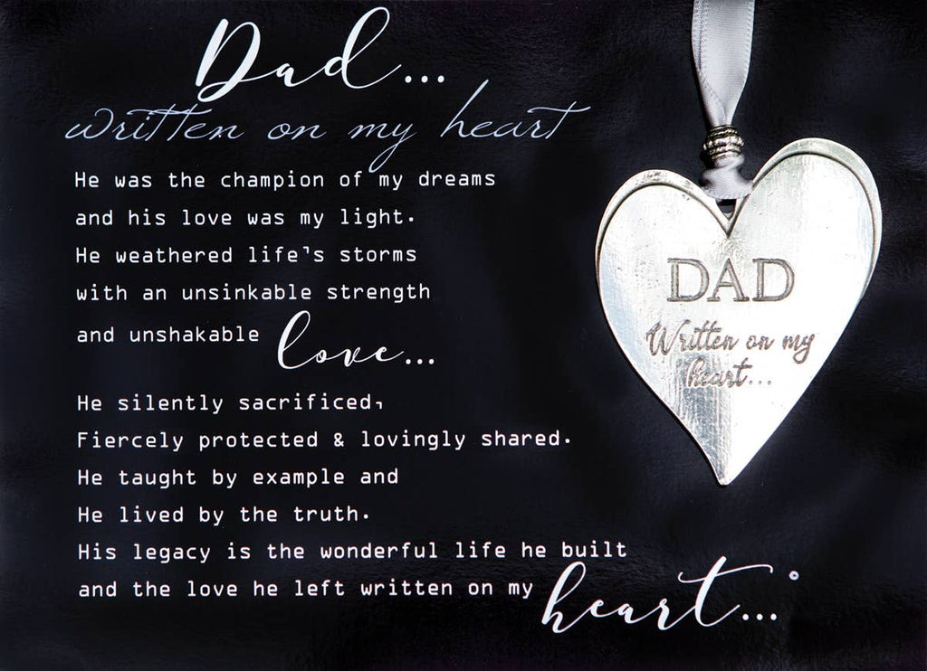 Loss of Dad Memorial Ornament: Handmade USA Pewter