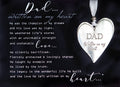 Loss of Dad Memorial Ornament: Handmade USA Pewter