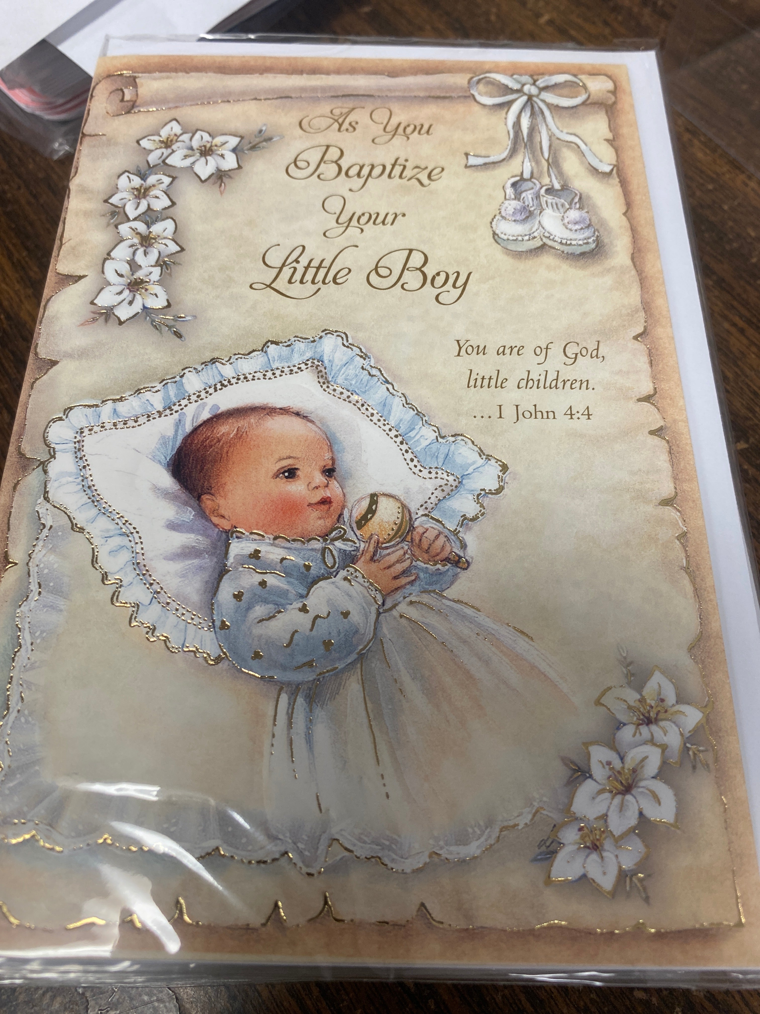 As You Baptize Your Little Boy Greeting Card
