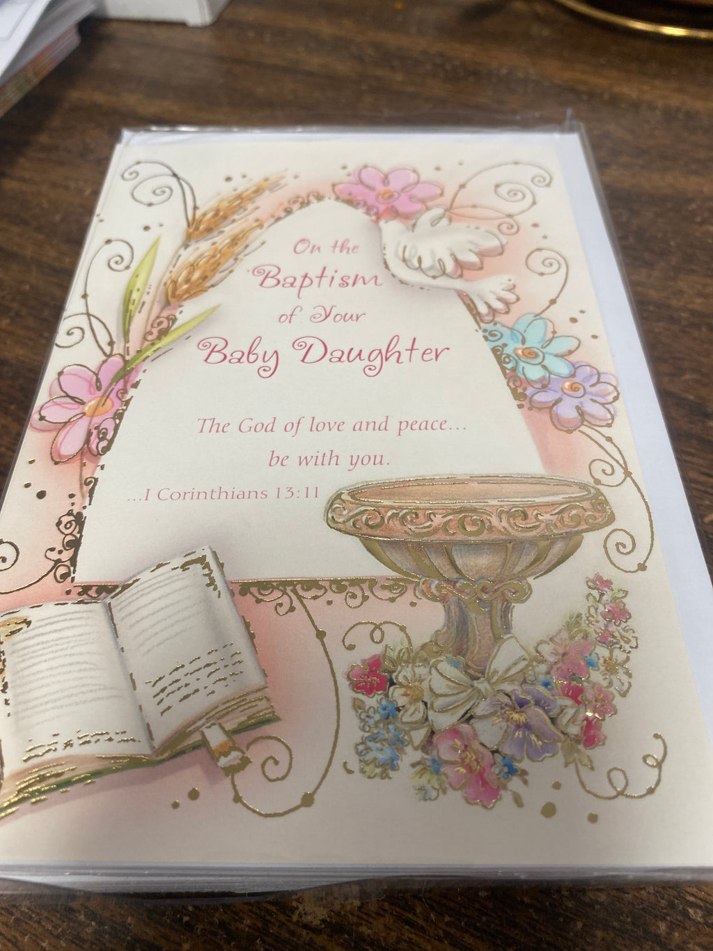 On The Baptusm Of Your Baby Daughter Greeting Card