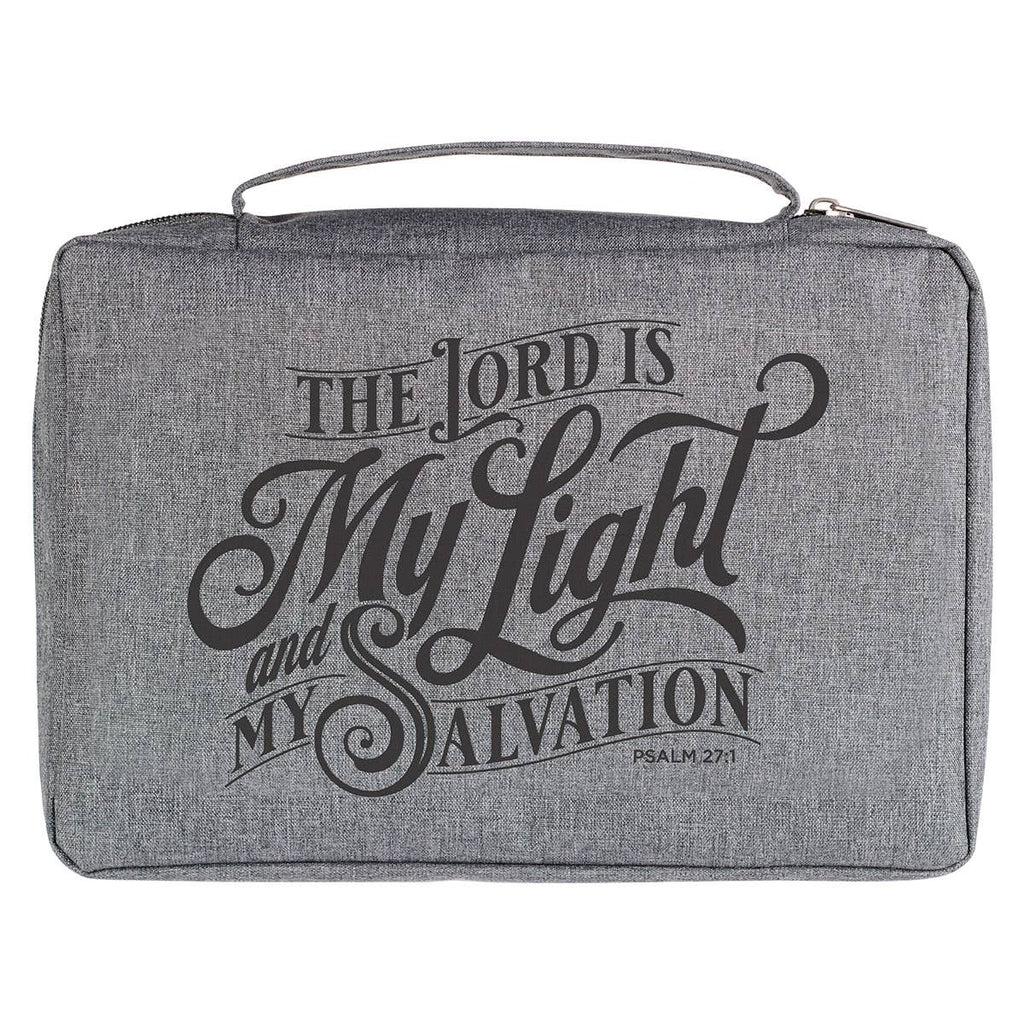 Bible Cover Value Gray The Lord is My Light Ps. 27:1: Large
