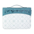 Divine Details: Bible Cover - Teal Tile w/Gem: Large