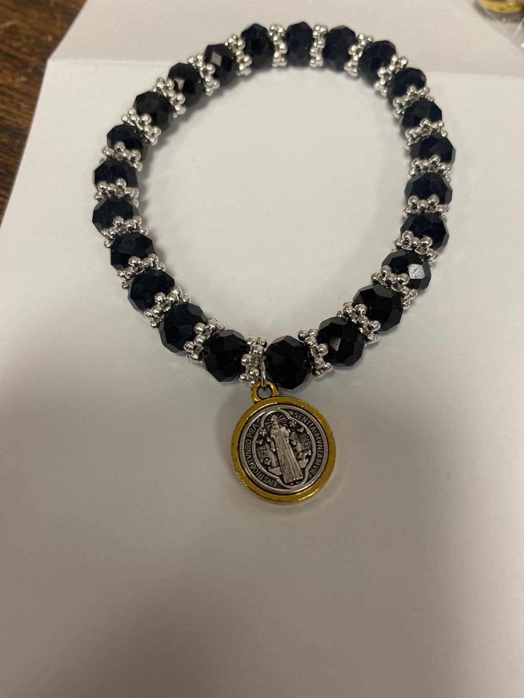 Saint Benedict Medal Stretch Bracelet
