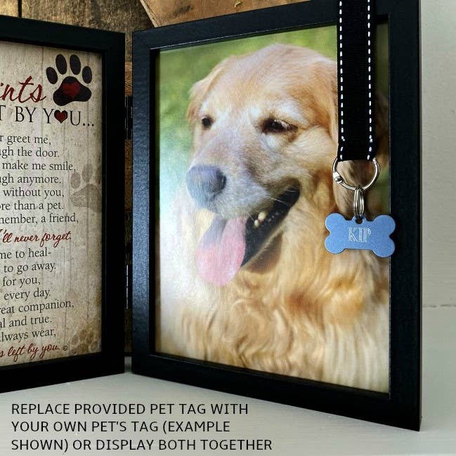 Pawprints Left By You Pet Memorial Frame for  Dog