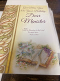 God Bless You On Your Birthday Dear Minster Greeting Card