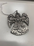 Marcie Pewter Angel -Signed "Charity" Pendant