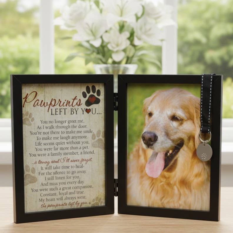 Pawprints Left By You Pet Memorial Frame for  Dog