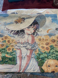 Vintage Floral Canvas Tote Bag (Hat Wearing Beauties)