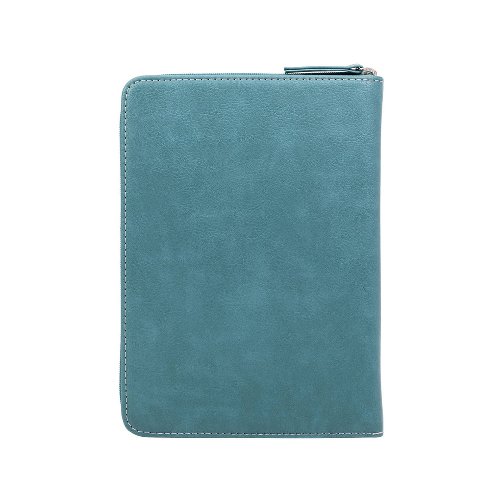 Zippered Journal: Teal tile w/Gem