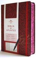 Biblia de Apuntes RVR 1960 Tapa dura, Vino tinto (Edición cantos pintados)