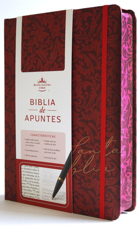 Biblia de Apuntes RVR 1960 Tapa dura, Vino tinto (Edición cantos pintados)