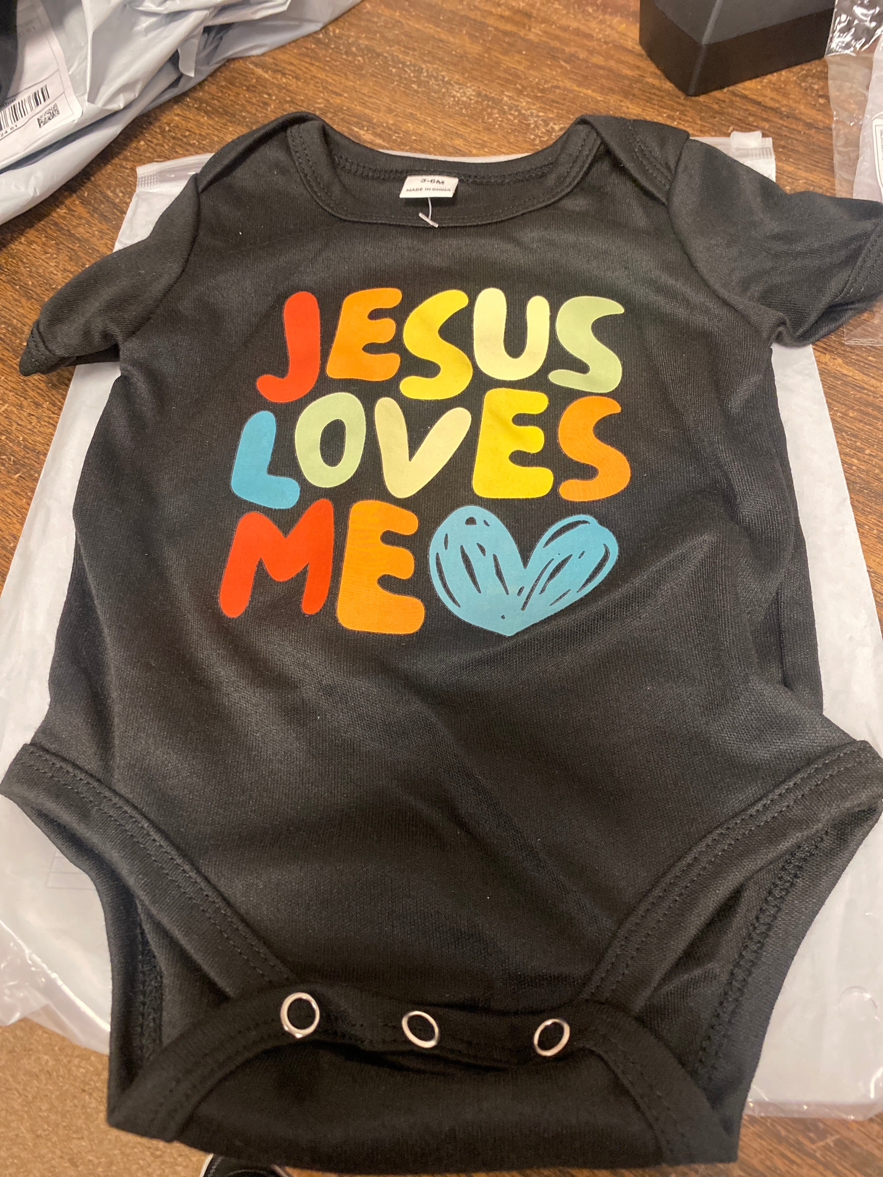 Jesus Loves Me Onesie 3-6 Months