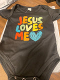Jesus Loves Me Onesie 6-9 Months