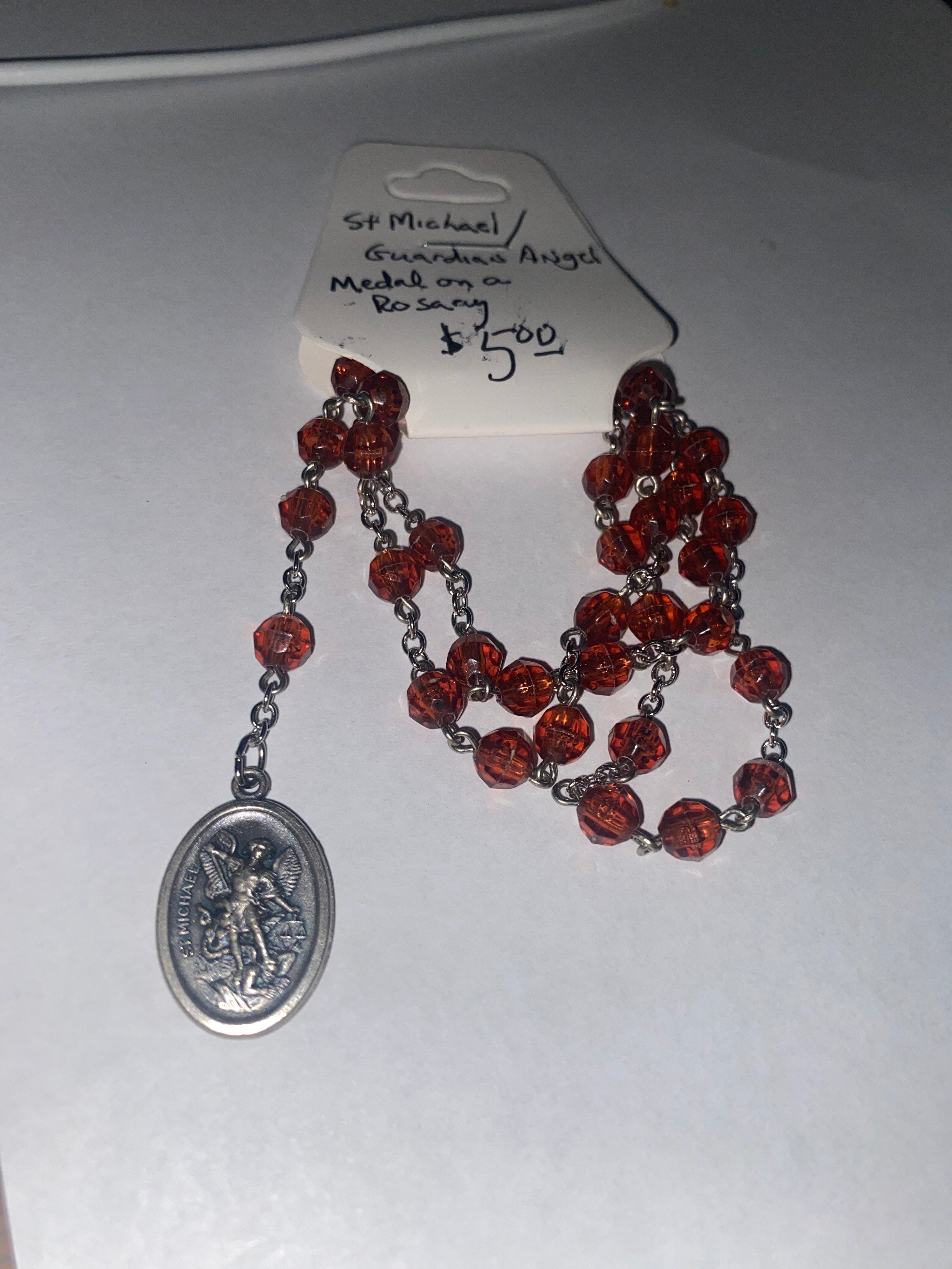 St. Michael Guardian Angel Medal on Rosary
