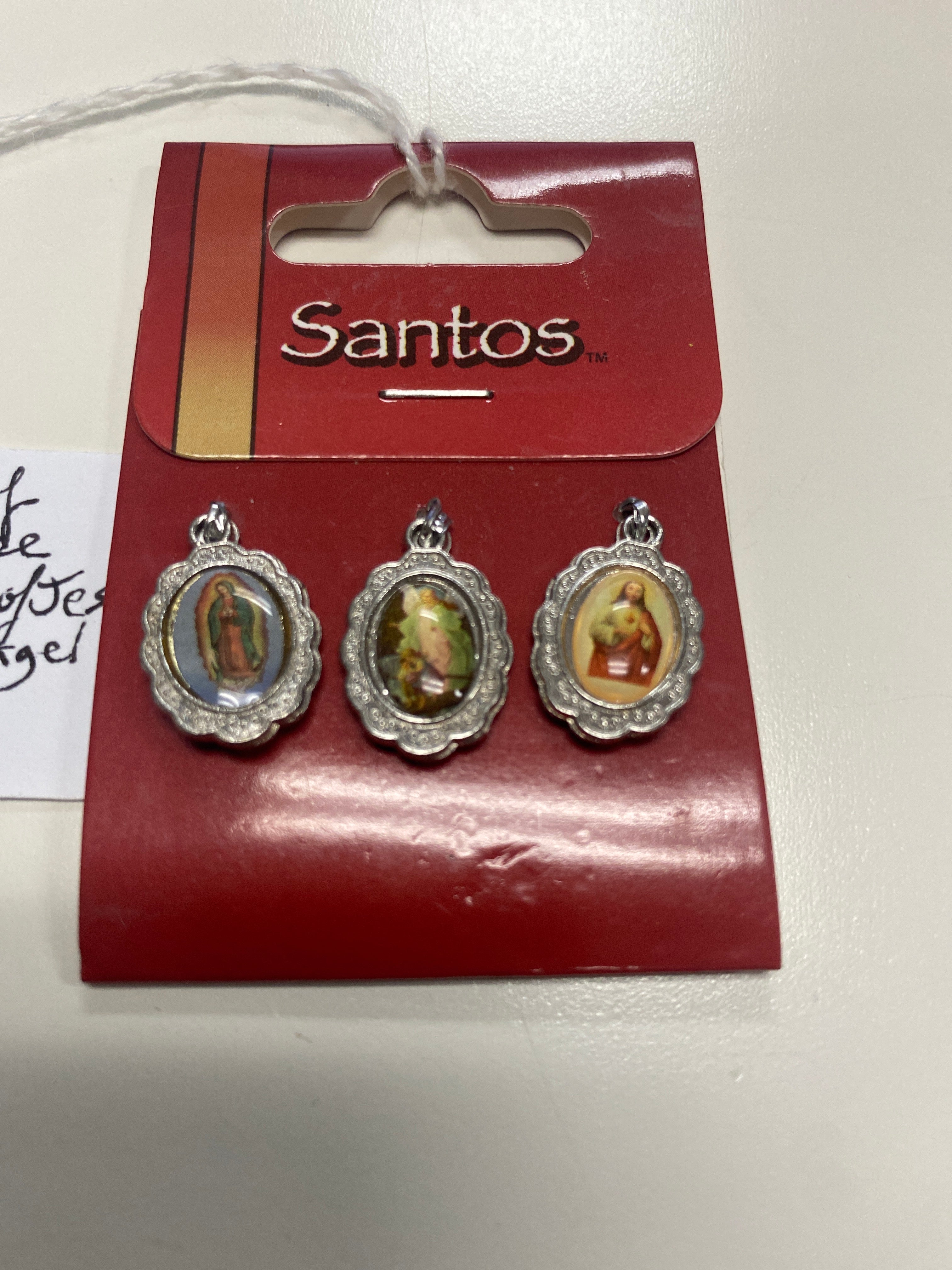 Our Lady of Guadalupe, Sacred Heart of Jesus and Guardian Angel charm set