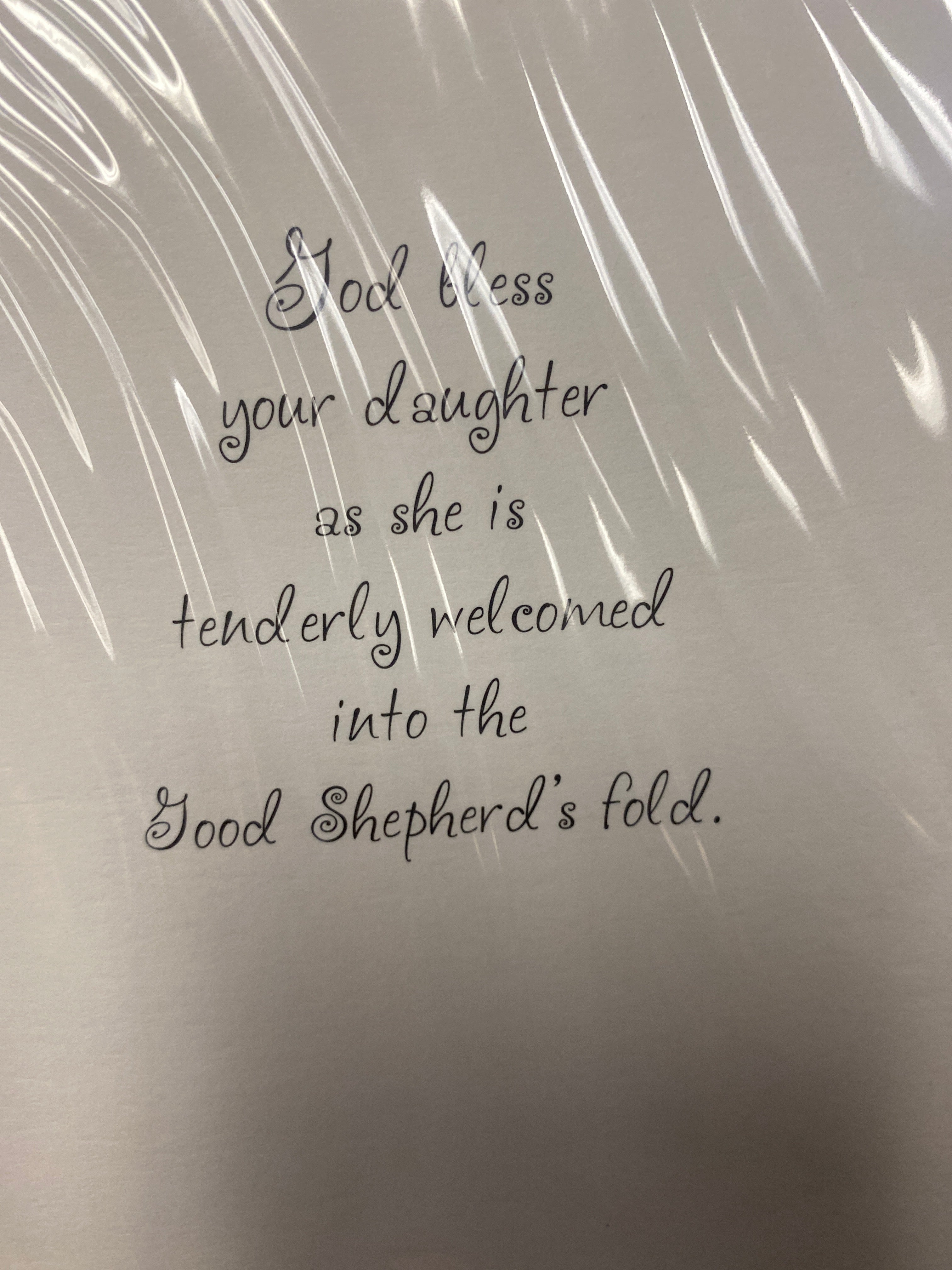 On The Baptusm Of Your Baby Daughter Greeting Card