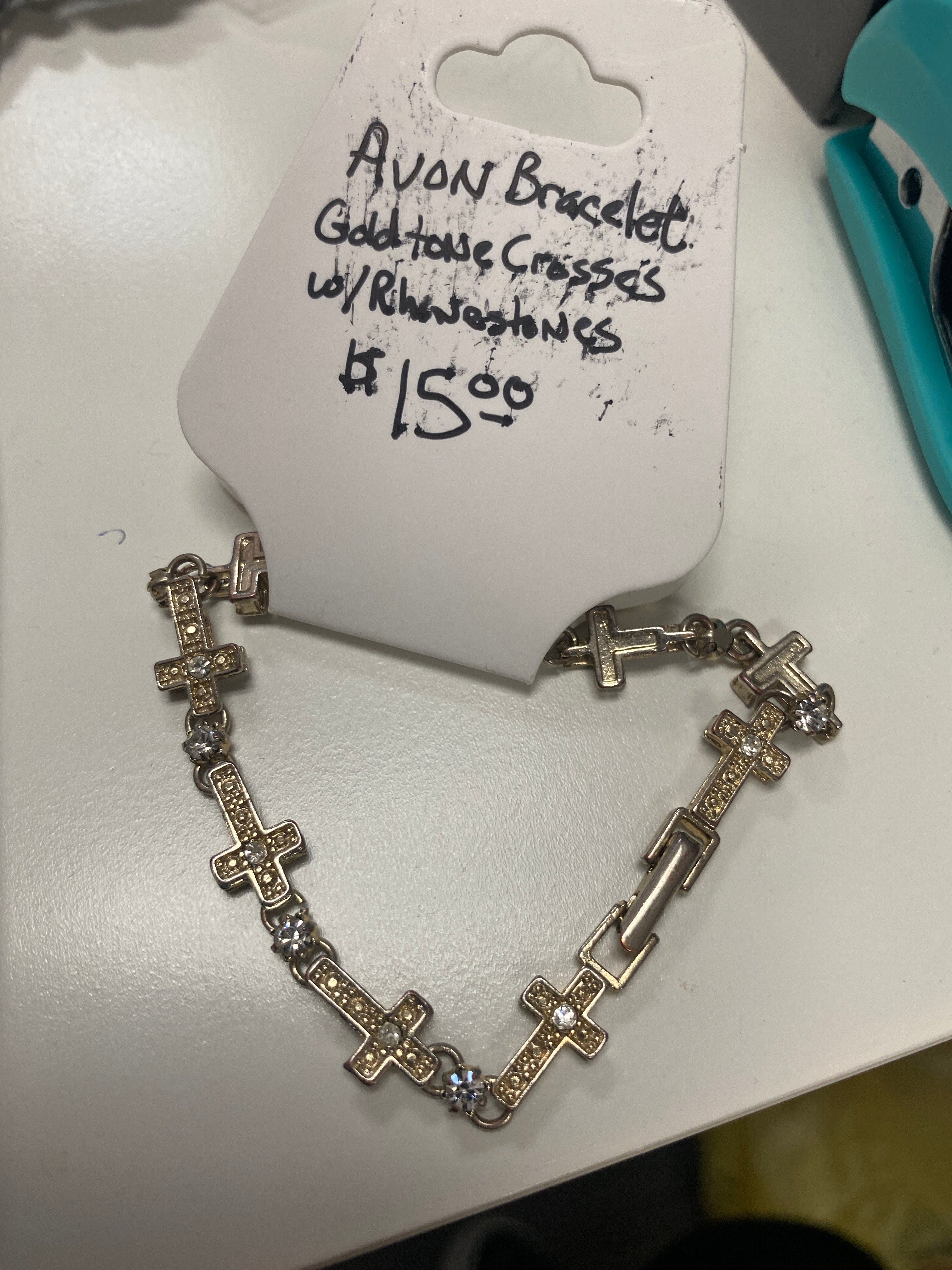 Avon Bracelet Crosses with Rinestones