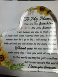 To My Mom. . . Acrylic Heart