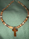 Wooden Cross Necklace