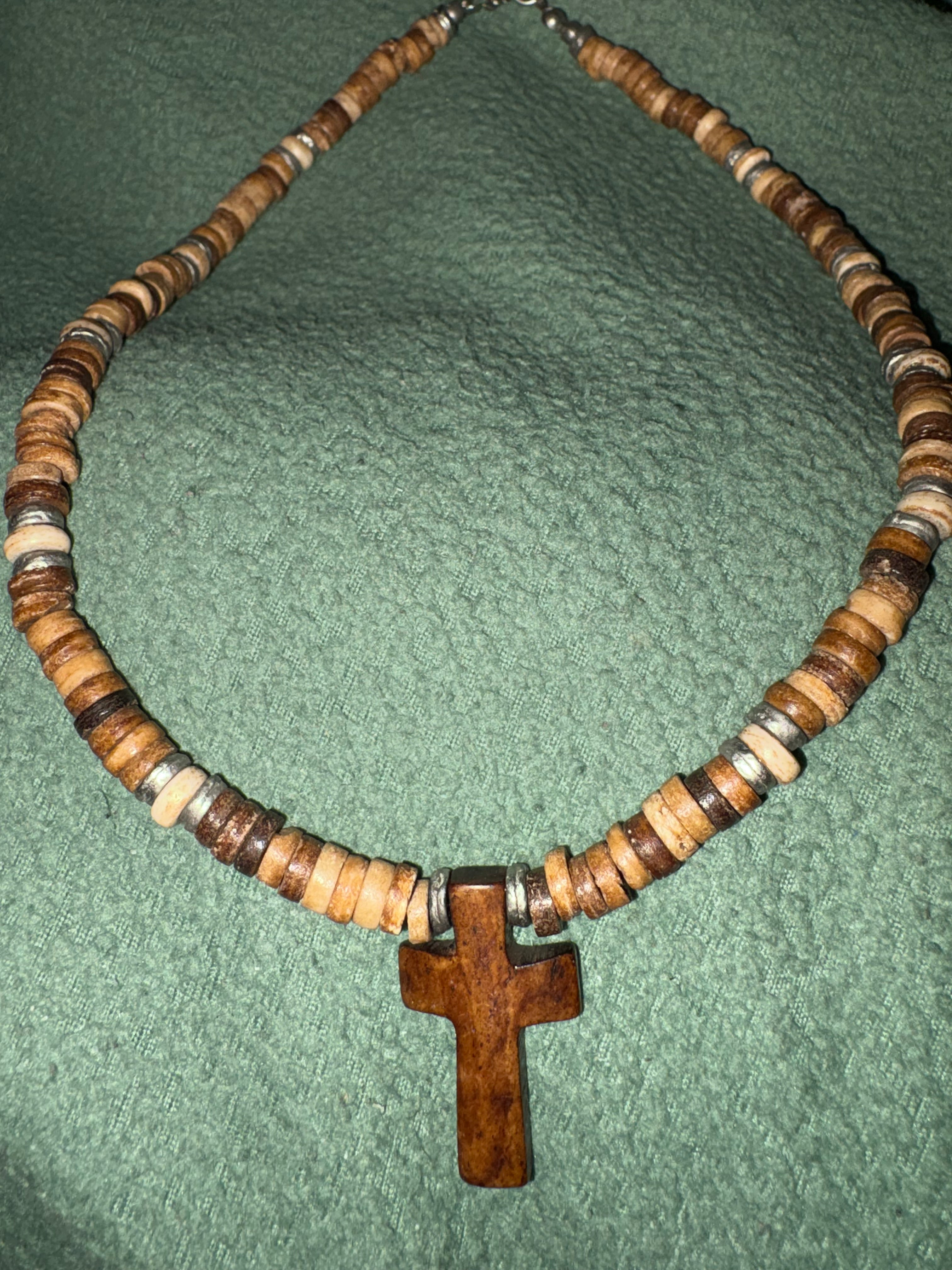 Wooden Cross Necklace