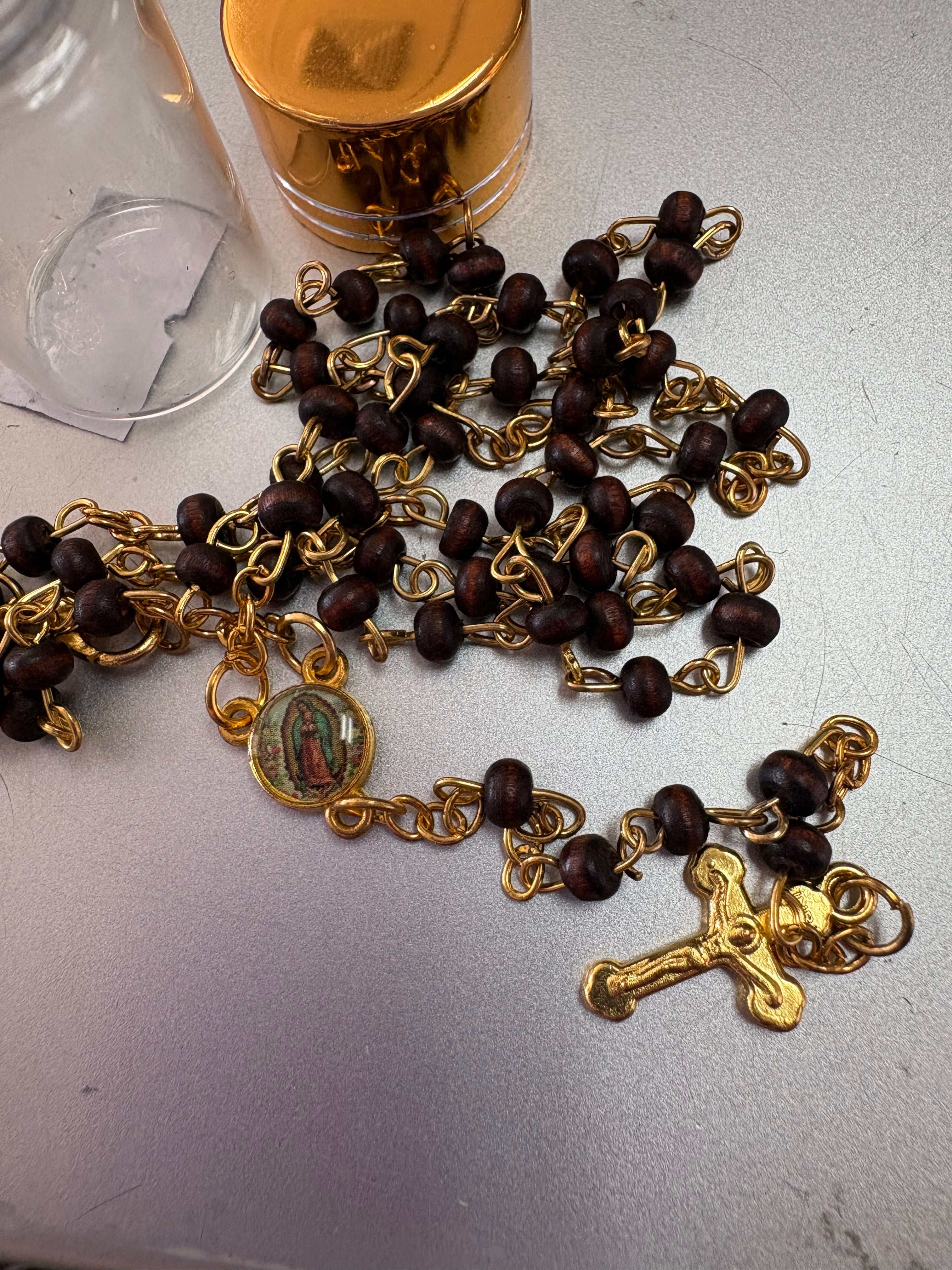 Scented Wood Our Lady of Guadalupe Rosary
