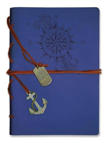 Faux Leather Journals: Man Of God With Cross Charm Black