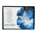 Written in Stars Remembered Memorial Gift  Glass Star