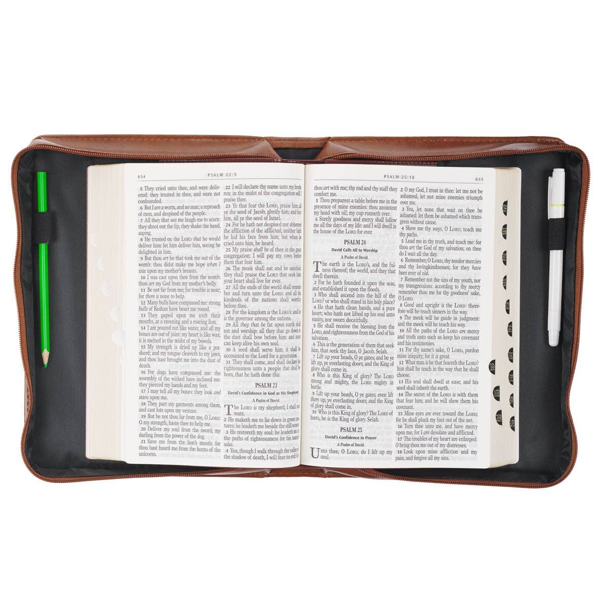 Bible Cover Classic Brown Trust in the Lord Prov. 3:5: Extra Large