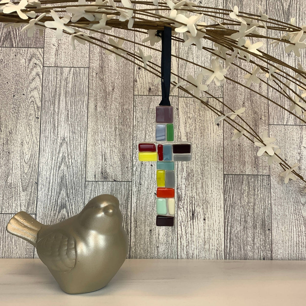 Baptized Cross for Child or Adult: USA Handmade Glass