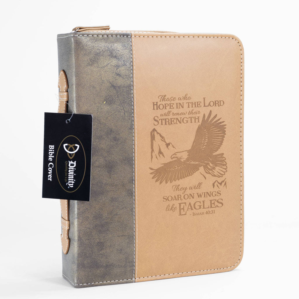Divine Details: Bible Cover Brown Wings Of Eagles: Large