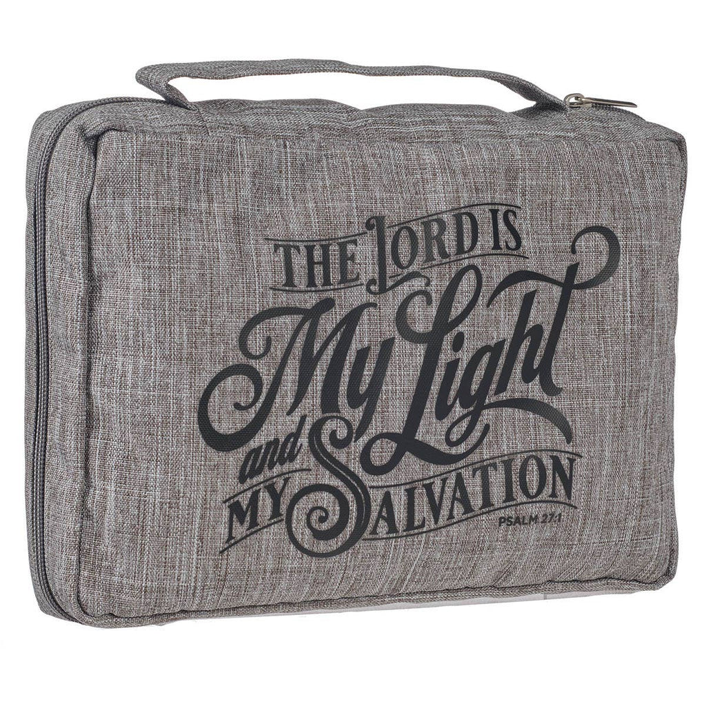 Bible Cover Value Gray The Lord is My Light Ps. 27:1: Large
