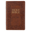 KJV Bible Deluxe Gift Faux Leather, Medium Brown