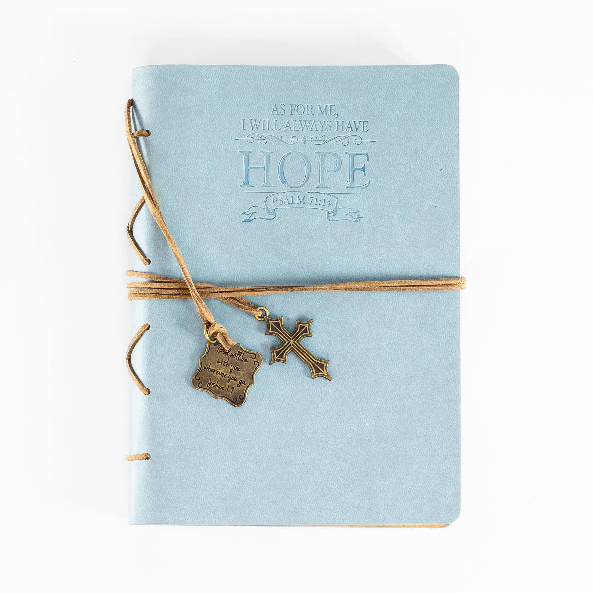 Faux Leather Journals: Man Of God With Cross Charm Black