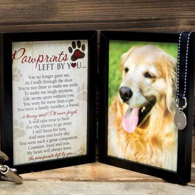 Pawprints Left By You Pet Memorial Frame for  Dog